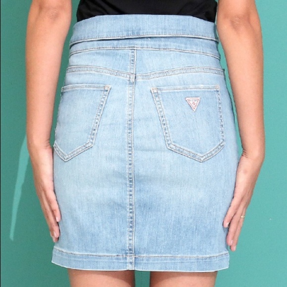 New GUESS Foldover Bodycon Skirt SZ S - Picture 3 of 5